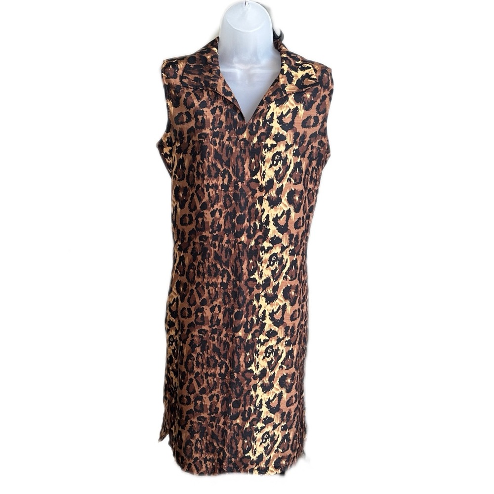 Vintage Selene Sport Leopard Print Dress Size Large